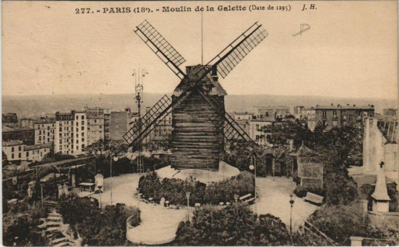 Carte postale ancienne Moulin de la Galette à Paris 18e
