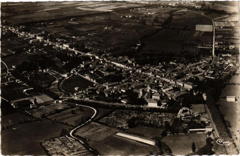 Carte postale ancienne Belleville a vol d'Oiseau