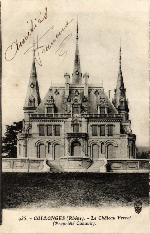 Carte postale ancienne Collonges - Le Chateau Perret à Longes