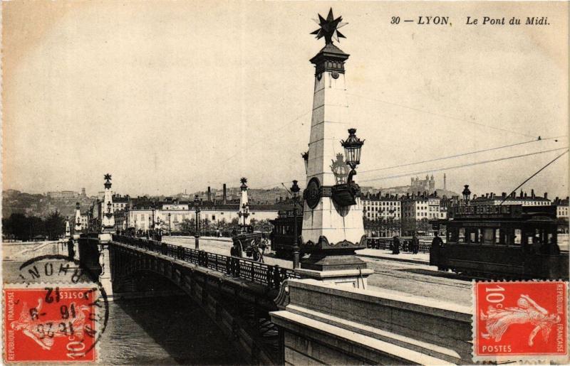 Carte postale ancienne Lyon - Le Pont du Midi à Lyon