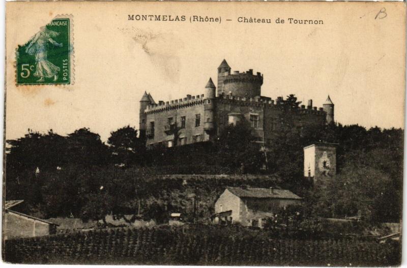Carte postale ancienne Montmelas Chateau de Tournon