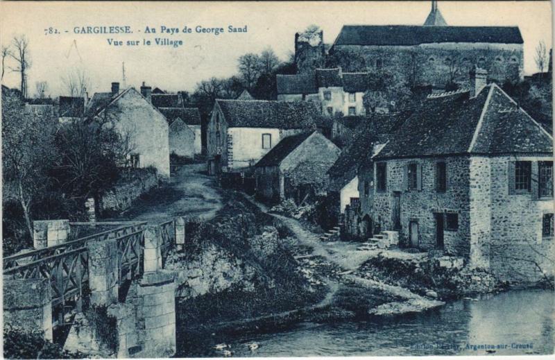 Carte postale ancienne Gargilesse Vue sur le Village France