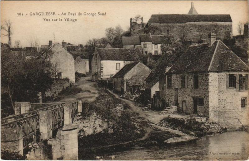 Carte postale ancienne Gargilesse Vue sur le Village France