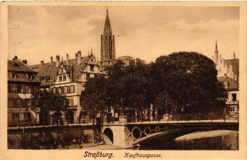Carte postale ancienne Strassburg Kaufhausgasse
