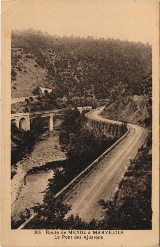 Carte postale ancienne Route de Mende a Marvejols, Le Pont France à Marvejols