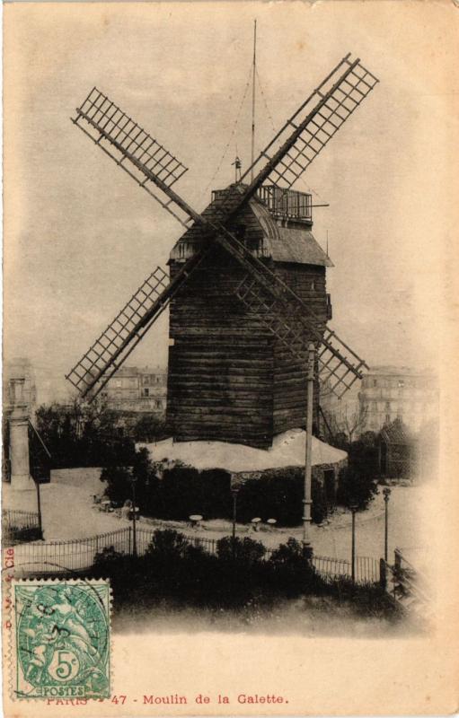 Carte postale ancienne Moulin de la Galette à Paris 18e