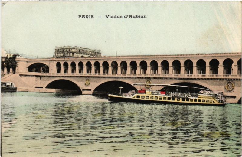 Carte postale ancienne Viaduc d'Auteuil à Paris 16e