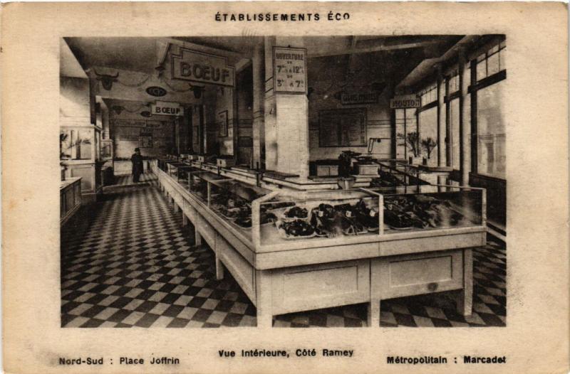 Carte postale ancienne Etablissements Eco - Vue Intérieure, Côté Ramey à Paris 18e