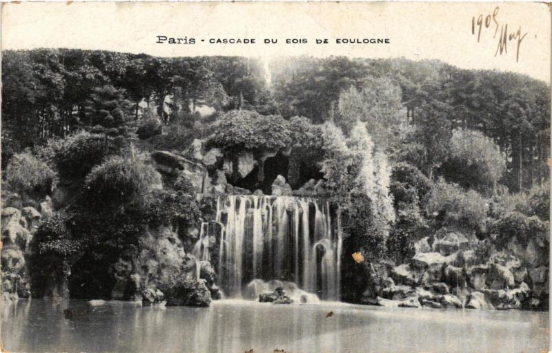 Carte postale ancienne Cascade du Bois de Boulogne à Paris 16e