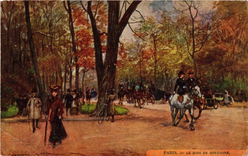 Carte postale ancienne Le Bois de Boulogne à Paris 16e