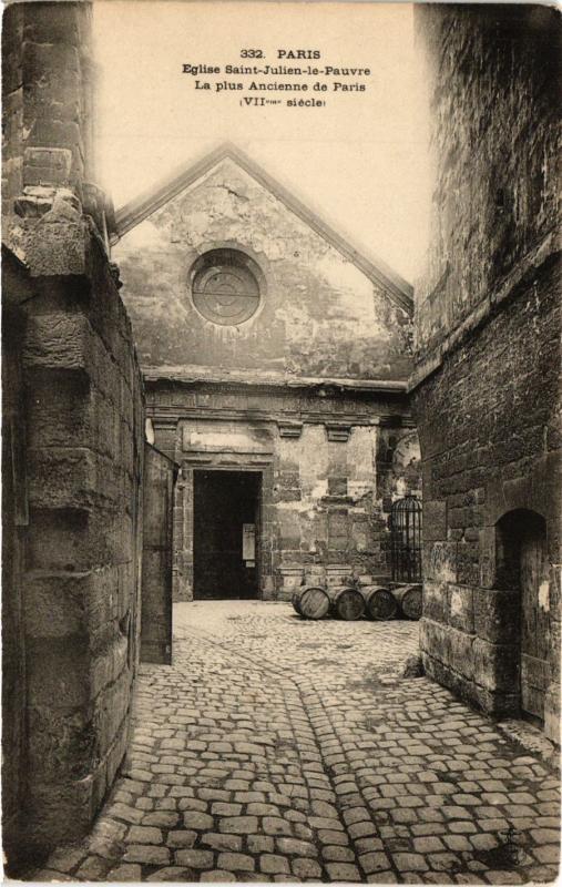 Carte postale ancienne Paris 5e-Eglise Saint Julien Le Pauvre à Paris 5e