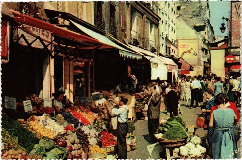 Carte postale ancienne Paris 5e-La Rue Mouffetard à Paris 5e