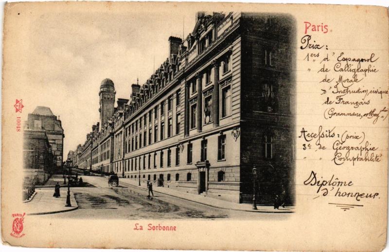 Carte postale ancienne Paris 5e-La Sorbonne à Paris 5e