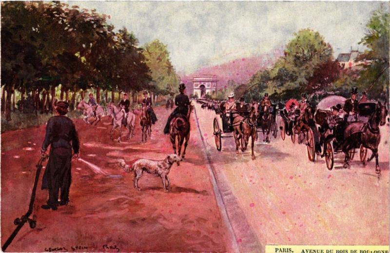 Carte postale ancienne Avenue du Bois de Boulogne à Paris 16e