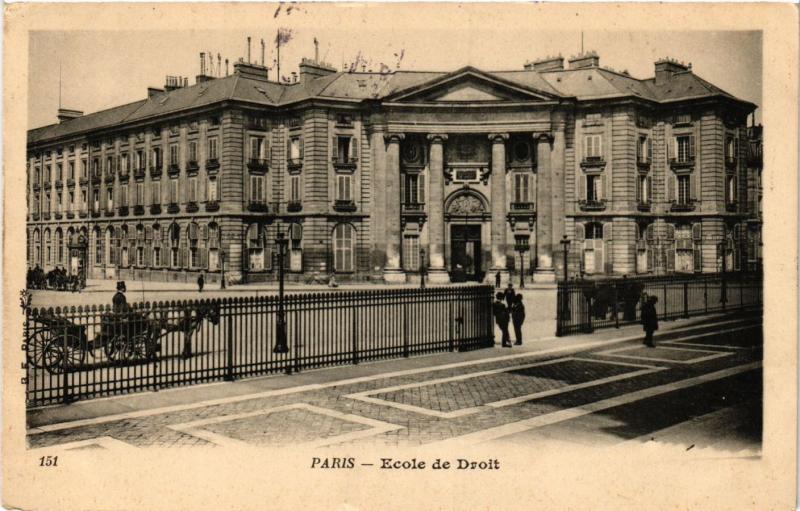 Carte postale ancienne Paris 5e-L'Ecole de Droit à Paris 5e