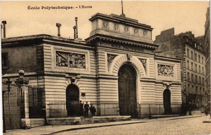 Carte postale ancienne Paris 5e-Ecole Polytechnique-Entrée à Paris 5e