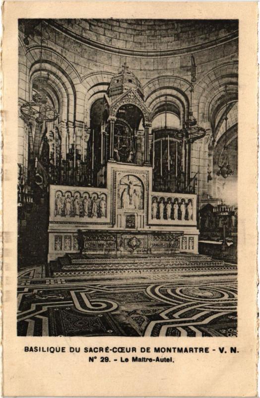 Carte postale ancienne Basilique du Sacré-Coeur de Montmartre - Le Maître Autel à Paris 18e