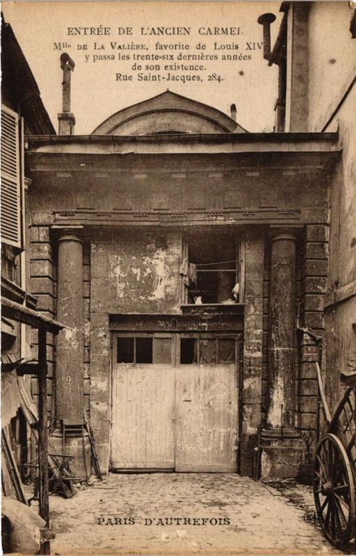 Carte postale ancienne Entrée de l'ancien Carmel à Paris 5e