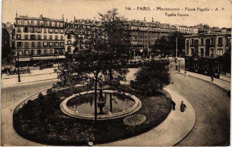 Carte postale ancienne Montmartre - Place Pigalle à Paris 9e