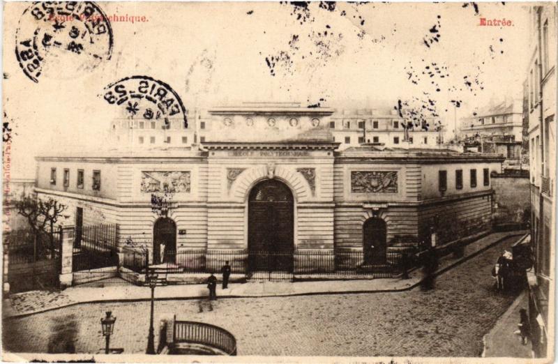 Carte postale ancienne Paris 5e-Ecole Polytechnique-Entrée à Paris 5e