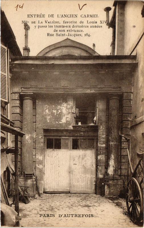 Carte postale ancienne Paris 5e-Entrée de L'ancien Carmel à Paris 5e