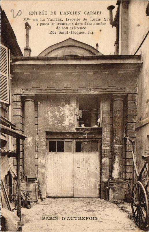 Carte postale ancienne Paris 5e-Entrée de l'Ancien Carmel à Paris 5e