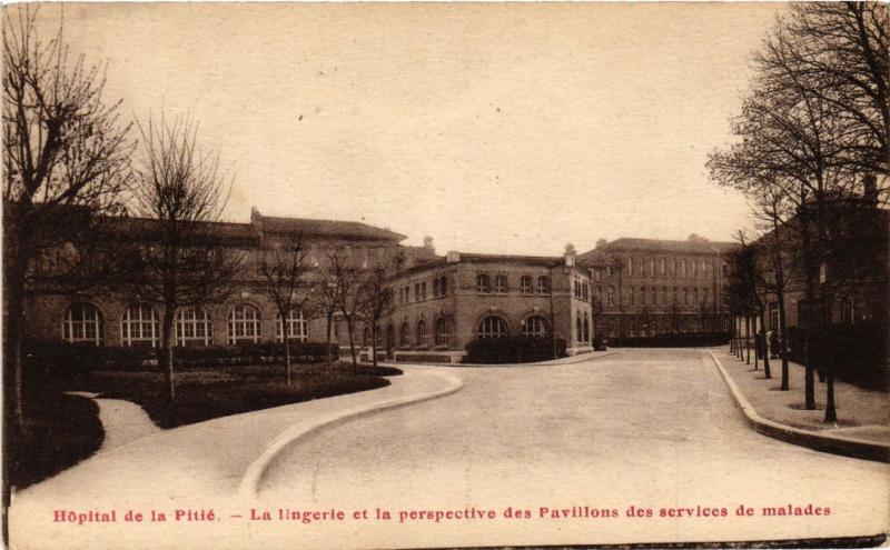 Carte postale ancienne Paris 5e-Hopital de la Pitié à Paris 5e