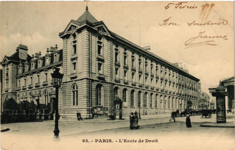 Carte postale ancienne Paris 5e-L'Ecole de Droit à Paris 5e