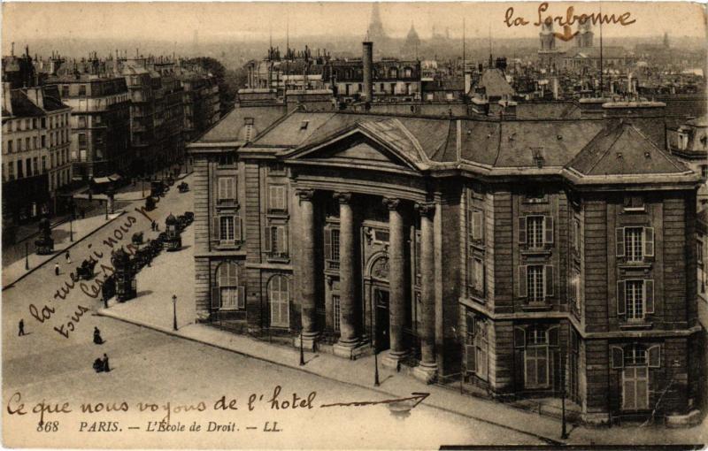 Carte postale ancienne Paris 5e-L'Ecole de Droit à Paris 5e