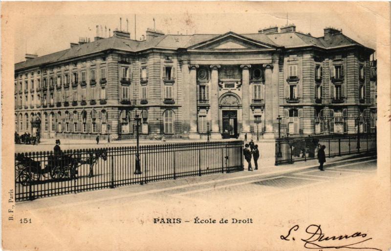 Carte postale ancienne Paris 5e-Ecole de Droit à Paris 5e