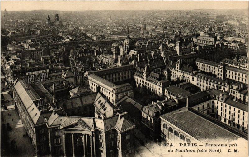 Carte postale ancienne Paris 5e-Panorama pris du Panthéon à Paris 5e