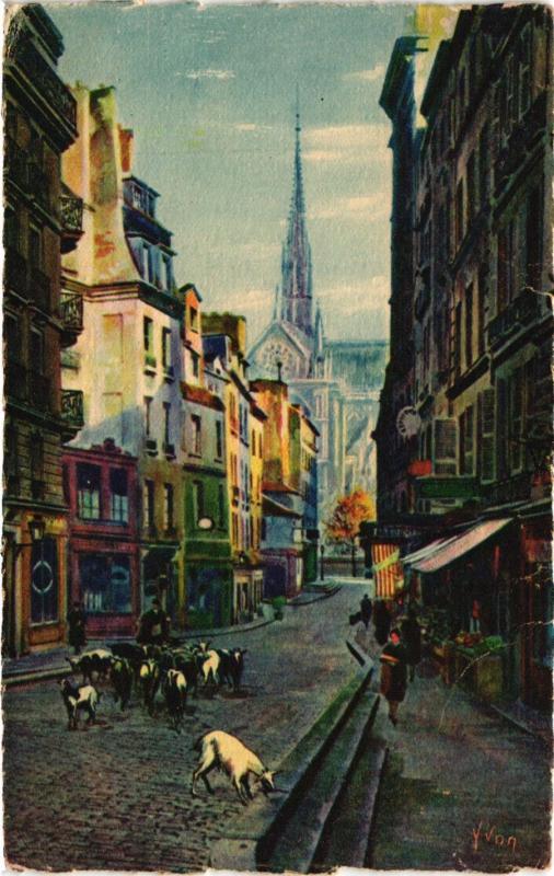 Carte postale ancienne Paris 5e-Rue du Haut Pave à Paris 5e