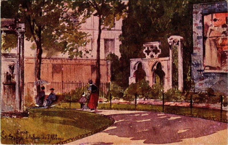 Carte postale ancienne Paris 5e-Abbaye à Paris 5e