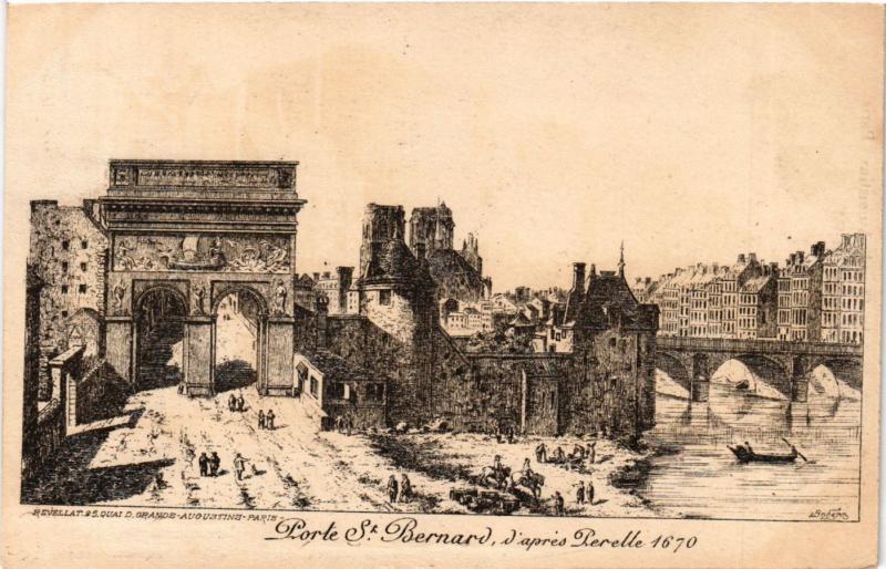 Carte postale ancienne Paris 5e-Porte Saint-Bernard à Paris 5e