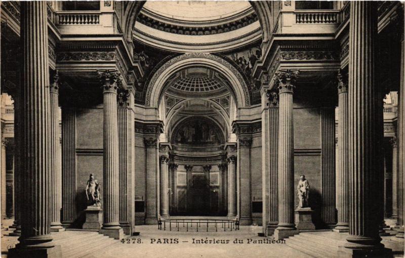 Carte postale ancienne Paris 5e-Intérieur du Panthéon à Paris 5e