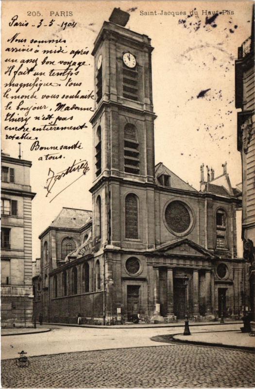 Carte postale ancienne Paris 5e-Eglise Saint Jacques du Haut Pas à Paris 5e