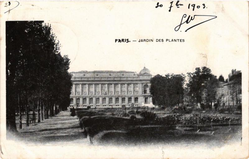 Carte postale ancienne Paris 5e-Jardin des Plantes à Paris 5e