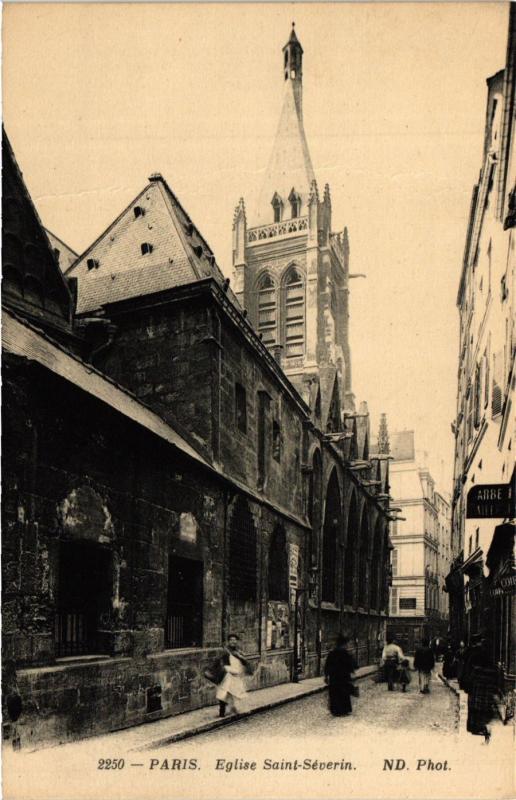 Carte postale ancienne Paris 5e-Eglise Saint Séverin à Paris 5e