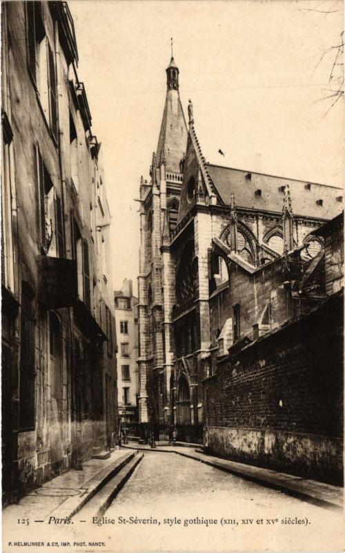 Carte postale ancienne Paris 5e-Eglise Saint Séverin à Paris 5e
