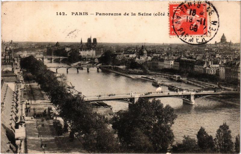 Carte postale ancienne Paris Panorama de la Seine (coté Est)