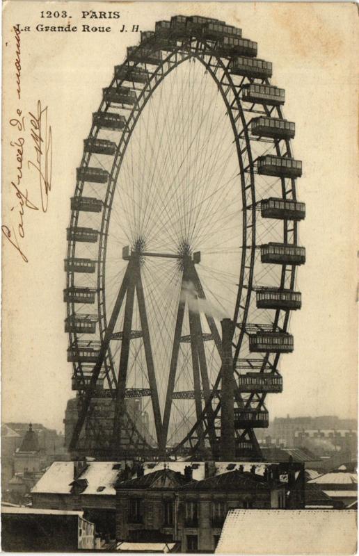 Carte postale ancienne La Grande Roue à Paris 7e