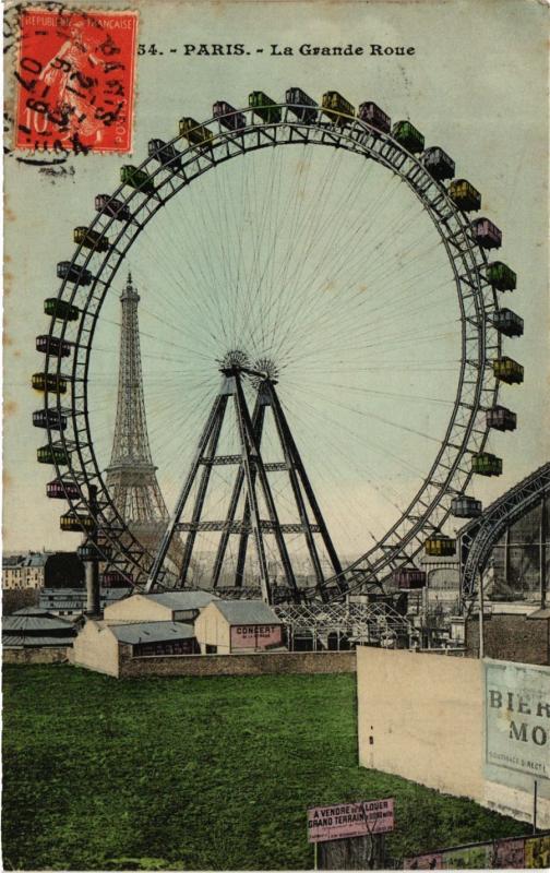 Carte postale ancienne La Grande Roue à Paris 15e