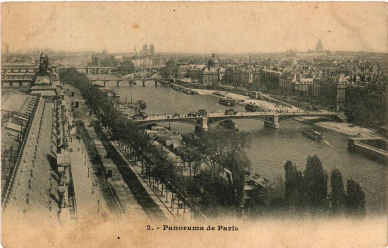 Carte postale ancienne Paris Panorama de Paris