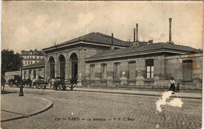 Carte postale ancienne Paris 12e-La Morgue à Paris 12e