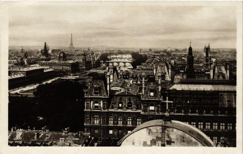 Carte postale ancienne Paris Panorama des huits Ponts