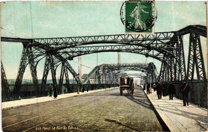 Carte postale ancienne Le Pont de Tolbiac à Paris 13e
