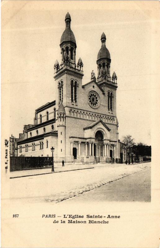 Carte postale ancienne L'Eglise Sainte-Anne de la Maison Blanche à Paris 13e