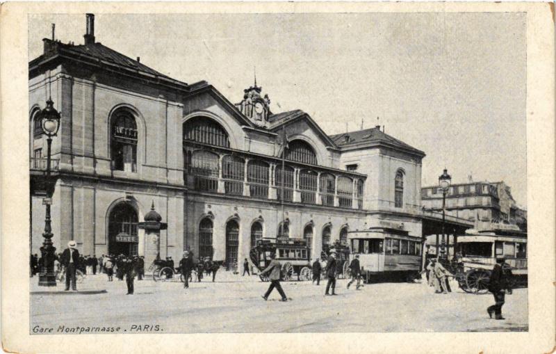 Carte postale ancienne Gare Montparnasse à Paris 6e