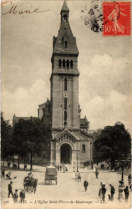 Carte postale ancienne L'Eglise Saint-Pierre de Montrouge à Paris 14e