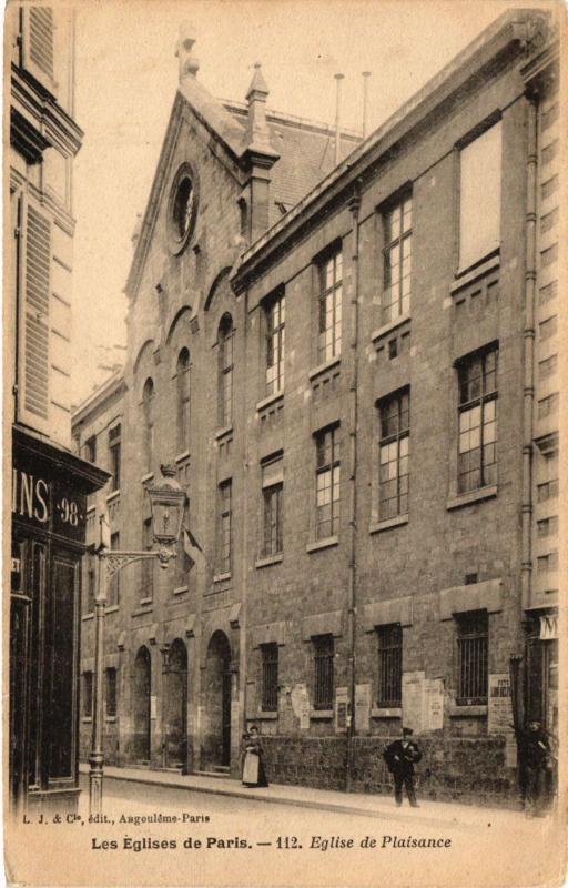 Carte postale ancienne Eglise de Plaisance à Paris 14e